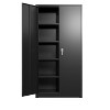 Vynxaria Black Tall Metal Storage Cabinet - Secure Utility Storage Cabinets with Adjustable Shelves - 3 of 4