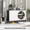 Tangkula Sideboard Cabinet w/ Tempered Glass Door Elevated Metal Legs Free-standing - 4 of 4