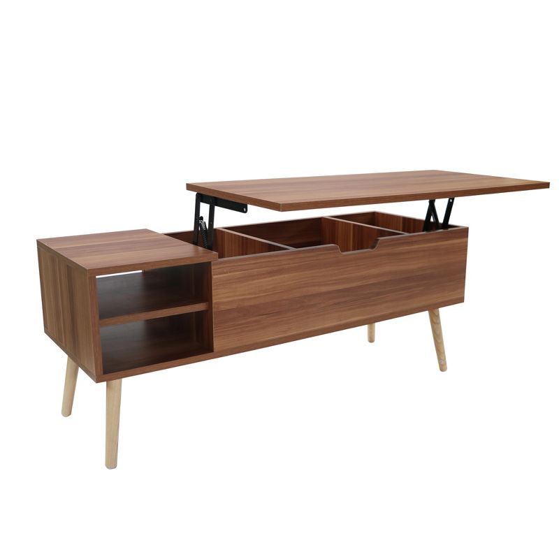 Modern Lift Top Coffee Table, Accent Computer Table with Hidden Compartment and Storage Shelf For Living Room/Office 4A - ModernLuxe, 4 of 11