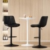 GlasFlength Dining Sets of 2, Adjustable Bar Stools, Leather Bar Stool for bar counters, kitchen islands, dining tables, Black, 17.3"*14.2"*35.8" - 4 of 4
