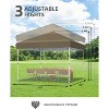 Garvee 10x10 Ft Heavy-Duty Pop-Up Canopy Tent, One-Person Instant Setup, No Removable Sidewalls, Commercial-Grade Shelter for Outdoor Events - 2 of 4
