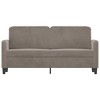 vidaXL 2-Seater Sofa Light Gray 55.1" Velvet - 3 of 4