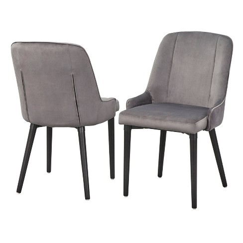 Set of 2 Welland Dining Chairs Gray Lifestorey