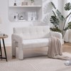 TiramisuBest Nordic Double Armchair Chenille Loveseat Compact Sofa Bedroom Living Room Pair Ready - 2 of 4