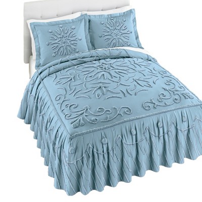 Collections Etc Joelle Textured Snowflake Chenille Bedspread