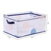 Unique Bargains Fabric Sturdy Collapsible Storage Bin with Handles for Shelves Closet 1 Pack - 4 of 4