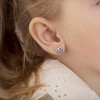 Girls' Hoot CZ Owl Screw Back Sterling Silver Earrings - In Season Jewelry - 3 of 4
