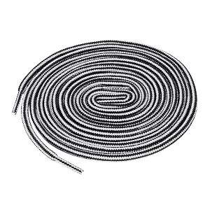 Elerevyo Round Rope Dual Colored Striped 0.2" Thick Boot Sneakers Shoelace 3 Pairs - 1 of 4