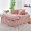 KWPZQEB 51" Sofa Bed, Futon Sofa with 2 Pillows & Backrest, Modern Large Lounge Sofa Chair w/ Thickened Upholstered for Living Room, Apartment - 3 of 4