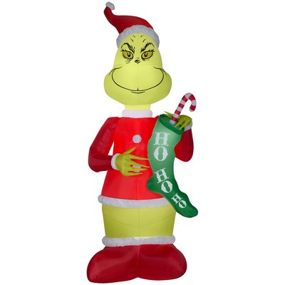 Grinch Christmas Airblown Inflatable W/ho Ho Stocking Giant Dr. Seuss ...