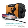 FosPower Solar Hand Crank Emergency Radio with Flashlight Cell Phone Charger, AM/FM/NOAA Weather Radio Power Bank, IPX3 SOS Alarm Reading Lamp - 2 of 4