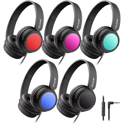 iClever Kids Wired Headphones for School Students K-12 & Teachers, Durable PP Material, Tangle Free, Kids Headphones