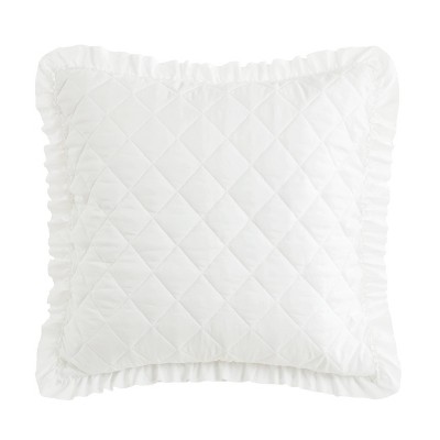 Armoire Collection Euro Ruffle Pillow Sham White