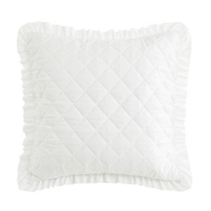 Armoire Collection Ruffle Pillow Sham White - 1 of 3