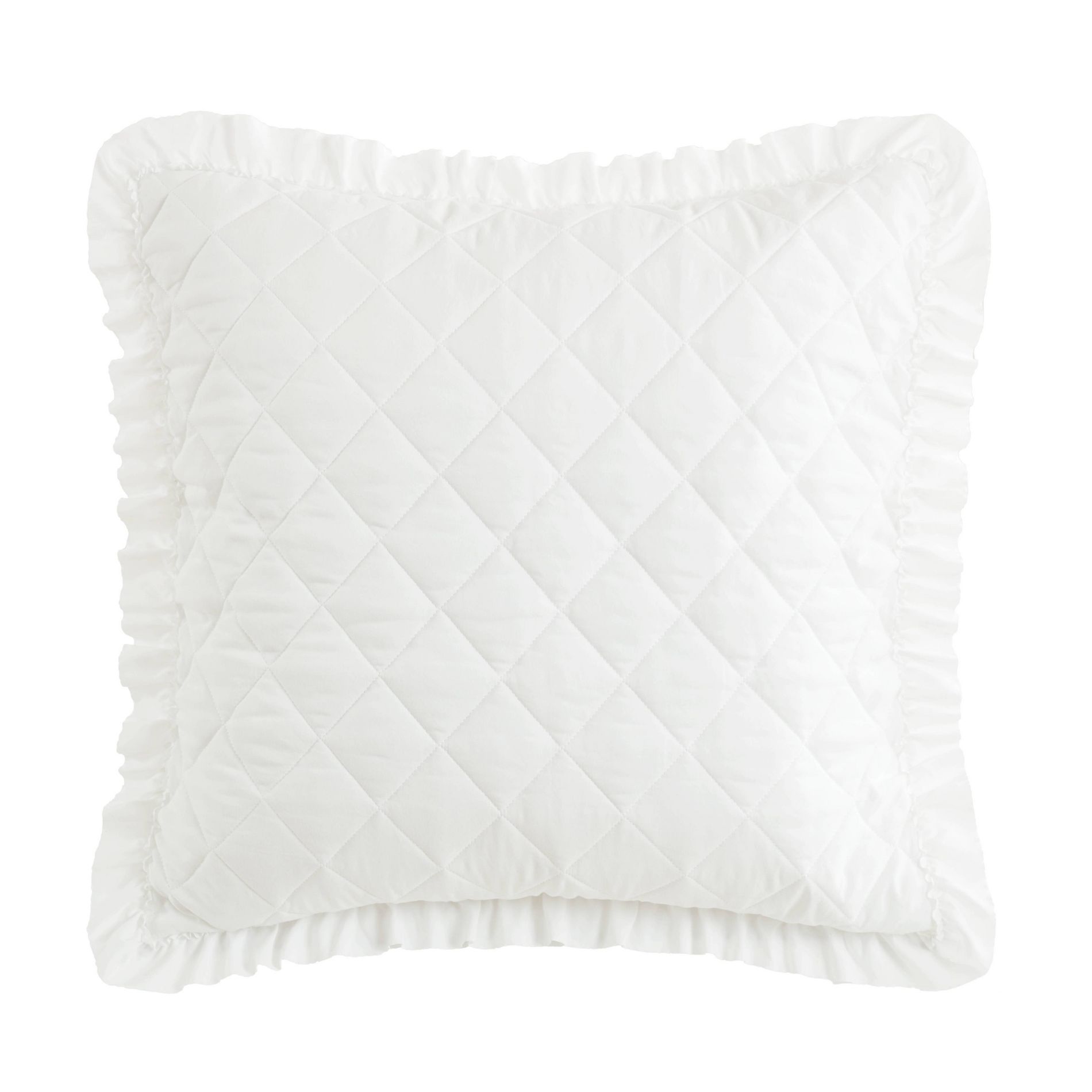 Armoire Collection Euro Ruffle Pillow Sham White