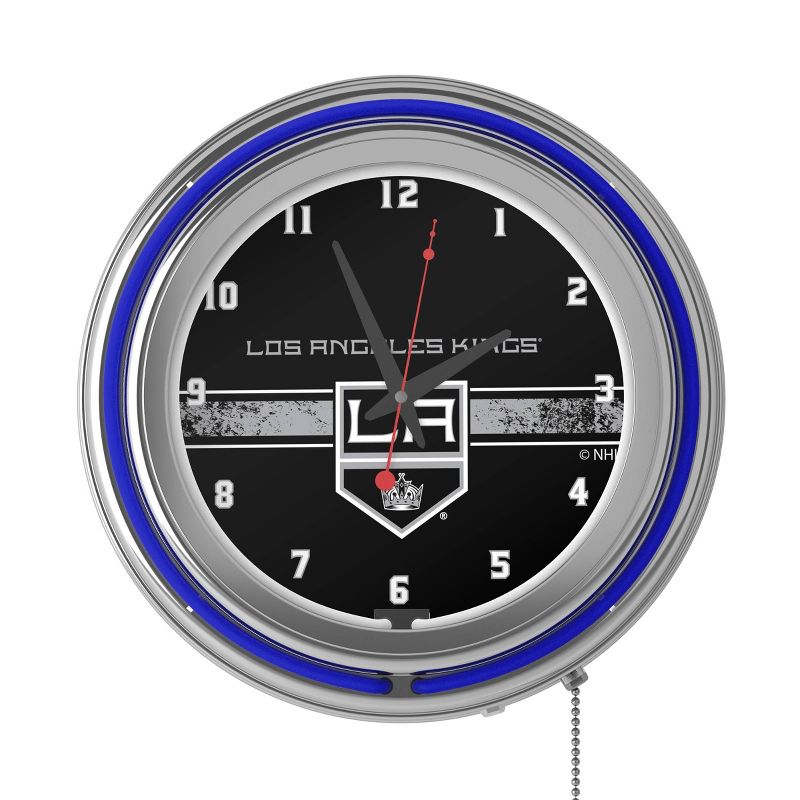 NHL Chrome Double Rung Neon Clock, 3 of 6