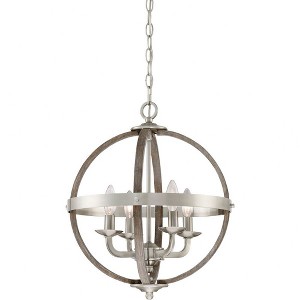 Quoizel Lighting Fusion 4 - Light Chandelier in  Brushed Nickel - 1 of 4
