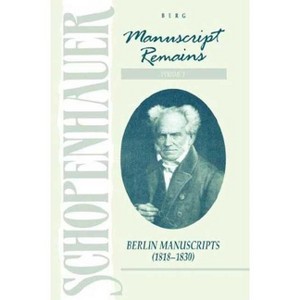 Schopenhauer: Manuscript Remains (V3) - by  Arthur Schopenhauer (Hardcover) - 1 of 1
