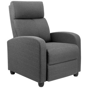 LACOO Linen Leather Recliner Chair Padded Club Chair for Home Theater - 1 of 4