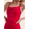 VENUS Womens Velvet Cowl-Neck Jumpsuit - 3 of 4