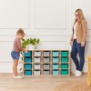 ECR4Kids Streamline 20 Cubby Tray Storage Cabinet with 20 Scoop Front Storage Bins, 4x5, Natural - 4 of 4