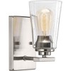 Progress Lighting Debut 1-Light Bath & Vanity Fixture, Brushed Nickel, Clear Seeded Glass - 3 of 4