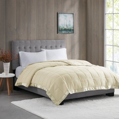 Twin Lightweight Down Alternative Blanket with Satin Trim