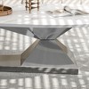 PAGED Modern Coffee Table Stone Tabletop End Table with Stainless Steel Base for Living Room, Office - 3 of 4