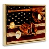 Stupell Industries Vintage American Flag Baseball Photo Floating Frame Canvas Art - 2 of 4