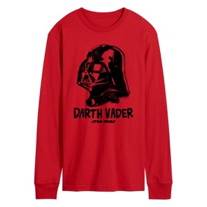 Men's - Star Wars - Sketch Darth Vader Long Sleeve Graphic T-Shirt - 1 of 2