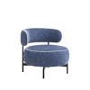 Okak Simple Cute Round Barrel Chairs with Curved Backrest,Contemporary Style Reading Leisure Accent Chair for Bedroom,Living Room - 2 of 4