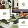 Machine Washable Plaid Checkered Design Non-Slip Rubberback Runner Rug Modern Abstract Geometric Print Carpet - 4 of 4