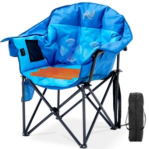 Docred Folding Rocking Camping Chair, Portable Outdoor Rocker with Cooler Bag, 400lbs Capacity, 600D Oxford Fabric, Padded Rocker Chair - 1 of 4