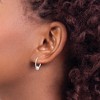 Black Bow Jewelry Ball Round Endless Hoop Earrings in Sterling Silver - 15mm (9/16 in) - 3 of 4