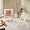 FURNIinspire Accent Chairs Modern Boho Accent Chairs for Living Room,Mid Century Accent Chair,Side Chair Indoor, Khaki, 29"*24.8"*28.3" - 3 of 4