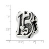 Black Bow Jewelry Sterling Silver Special Year Number 15 Bead Charm - 2 of 3