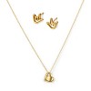 14K Gold Plated I Love You Stud Earrings and Necklace Set 2pc | ETHICGOODS - 2 of 4