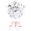 Hudson Baby Infant Girls Turban and Socks Set, Hummingbird Garden, One Size - 3 of 4
