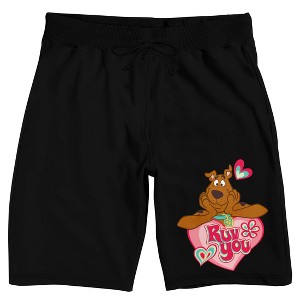 Scooby Doo Ruv You Men's Black Graphic Sleep Shorts - 1 of 4