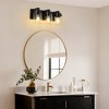 DAKAFUL Bathroom Vanity Light, Vanity Fixtures with Clear Glass Shades,Modern Matte Black Wall Sconce Over Mirror,for Bedroom/Living Room - 3 of 4