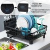 LunaLulinlk Dish Rack Dish Drainers with Drying Mat, Large Kitchen Organizer Rack for Kitchen Counter with Utensil Holder, Cup Holder - 4 of 4