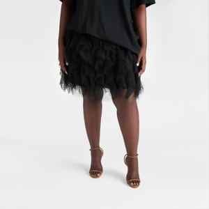 KBB by KAHLANA Women's 'The Ruffle Mini Skirt' - 1 of 3