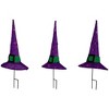 Northlight LED Lighted Witches Hat Outdoor Halloween Pathway Markers - 14" - White Lights - 3 of 4