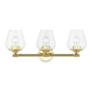 Livex Lighting Willow 3 - Light Vanity in  Polished Brass - 1 of 4