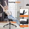 ALEXOUN Criss Cross Home Office Chair,Wide Seat,PU Leather Swivel Height Adjustable Comfy Computer Task Seat,for Home,Office - 2 of 4