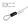 Unique Bargains Security Steel Cable Coated Luggage Lock Wire Rope with Double Loop - image 2 of 4