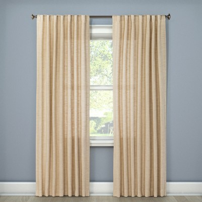 Photo 1 of 1pc Light Filtering Textured Weave Window Curtain Panel - Threshold