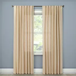 1pc 54"x95" Light Filtering Textured Weave Window Curtain Panel Cream - Threshold™
