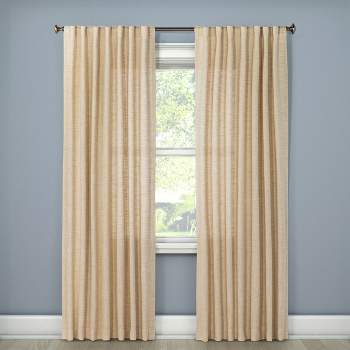 1pc Light Filtering Textured Weave Window Curtain Panel Cream - Threshold™