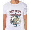 Baseball American Pastime T-Shirt Men's Bat Flips and Fireworks Tee - 3 of 4